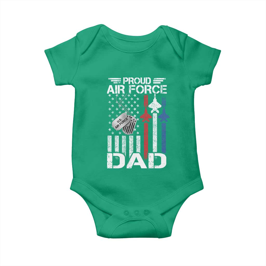 Proud Air Force Dad Baby Onesie Military Army Father Vintage American Flag TS11 Irish Green Print Your Wear