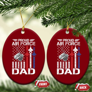 Proud Air Force Dad Ceramic Ornament Military Army Father Vintage American Flag TS11 Print Your Wear