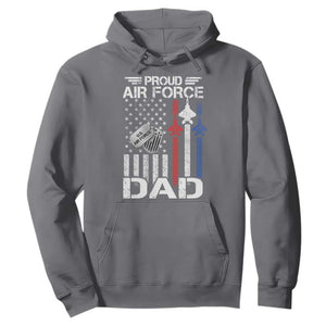 Proud Air Force Dad Hoodie Military Army Father Vintage American Flag TS11 Charcoal Print Your Wear