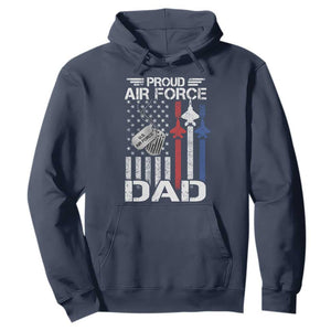 Proud Air Force Dad Hoodie Military Army Father Vintage American Flag TS11 Navy Print Your Wear
