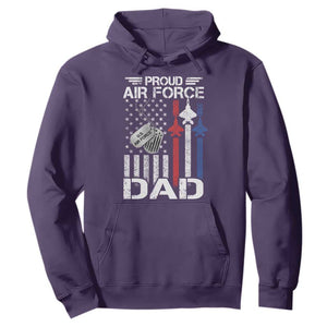 Proud Air Force Dad Hoodie Military Army Father Vintage American Flag TS11 Purple Print Your Wear