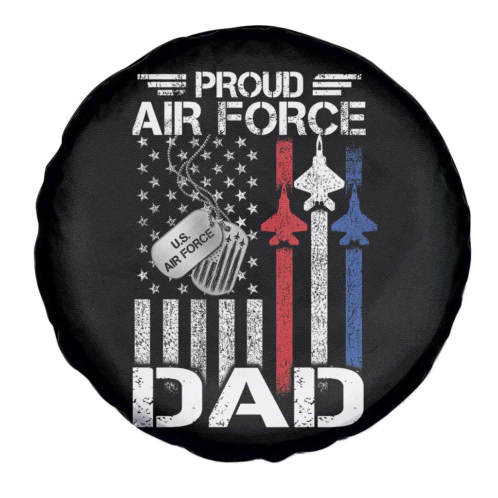 Proud Air Force Dad Spare Tire Cover Military Army Father Vintage American Flag TS11 Print Your Wear