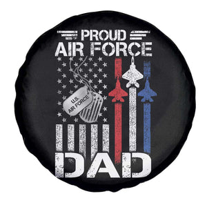 Proud Air Force Dad Spare Tire Cover Military Army Father Vintage American Flag TS11 Print Your Wear