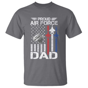 Proud Air Force Dad T Shirt Military Army Father Vintage American Flag TS11 Charcoal Print Your Wear