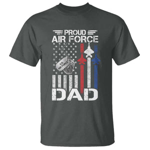 Proud Air Force Dad T Shirt Military Army Father Vintage American Flag TS11 Dark Heather Print Your Wear