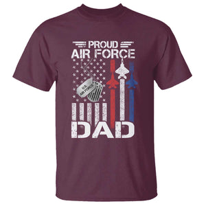 Proud Air Force Dad T Shirt Military Army Father Vintage American Flag TS11 Maroon Print Your Wear