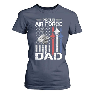 Proud Air Force Dad T Shirt For Women Military Army Father Vintage American Flag TS11 Navy Print Your Wear