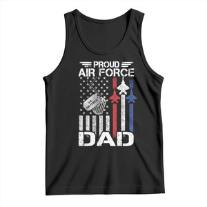 Proud Air Force Dad Tank Top Military Army Father Vintage American Flag TS11 Black Print Your Wear