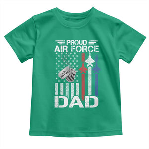 Proud Air Force Dad Toddler T Shirt Military Army Father Vintage American Flag TS11 Irish Green Print Your Wear