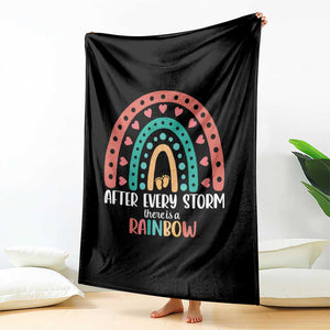 After Every Storm There Is A Rainbow Throw Blanket Pregnancy Announcement TS11 Print Your Wear