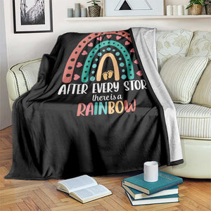 After Every Storm There Is A Rainbow Throw Blanket Pregnancy Announcement TS11 Print Your Wear