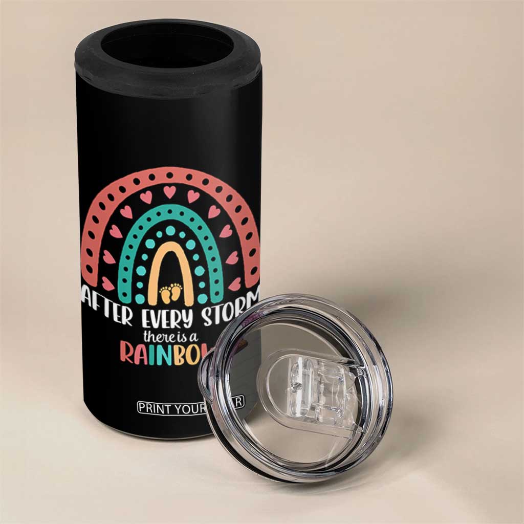 After Every Storm There Is A Rainbow 4 in 1 Can Cooler Tumbler Pregnancy Announcement TS11 Print Your Wear