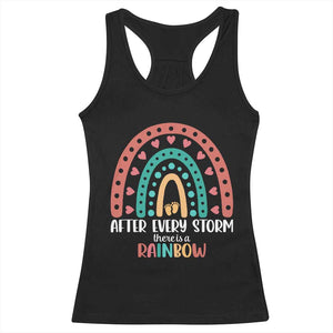 After Every Storm There Is A Rainbow Racerback Tank Top Pregnancy Announcement TS11 Black Print Your Wear