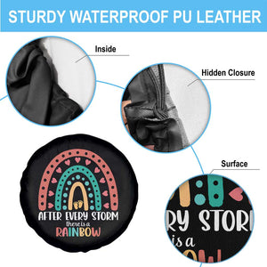 After Every Storm There Is A Rainbow Spare Tire Cover Pregnancy Announcement TS11 Print Your Wear