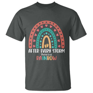 After Every Storm There Is A Rainbow T Shirt Pregnancy Announcement TS11 Dark Heather Print Your Wear