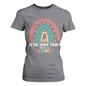 After Every Storm There Is A Rainbow T Shirt For Women Pregnancy Announcement TS11 Charcoal Print Your Wear