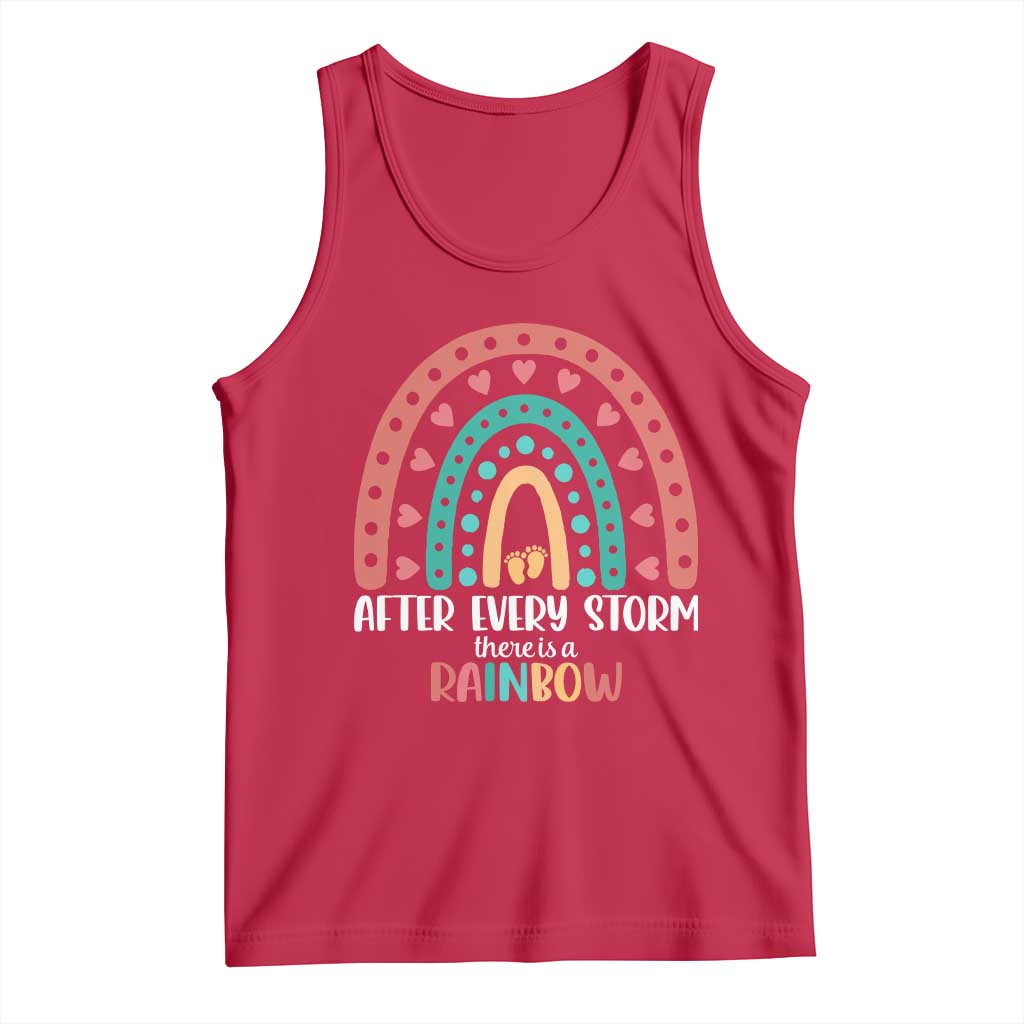 After Every Storm There Is A Rainbow Tank Top Pregnancy Announcement TS11 Red Print Your Wear