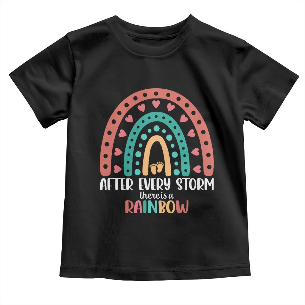 After Every Storm There Is A Rainbow Toddler T Shirt Pregnancy Announcement TS11 Black Print Your Wear
