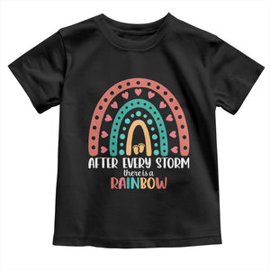 After Every Storm There Is A Rainbow Toddler T Shirt Pregnancy Announcement TS11 Black Print Your Wear