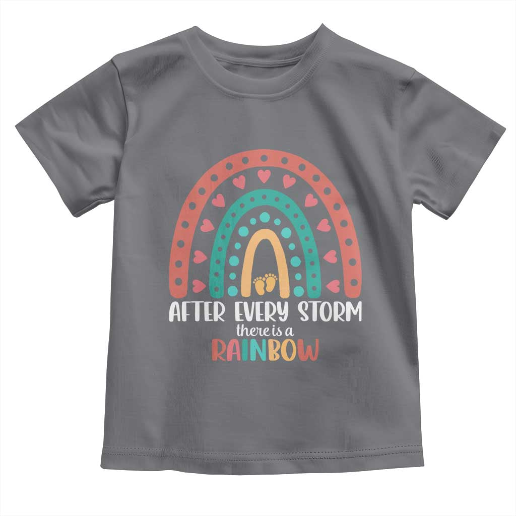After Every Storm There Is A Rainbow Toddler T Shirt Pregnancy Announcement TS11 Charcoal Print Your Wear