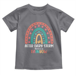 After Every Storm There Is A Rainbow Toddler T Shirt Pregnancy Announcement TS11 Charcoal Print Your Wear