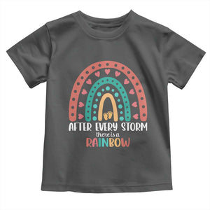 After Every Storm There Is A Rainbow Toddler T Shirt Pregnancy Announcement TS11 Dark Heather Print Your Wear