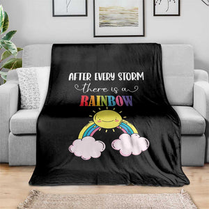 After Every Storm There Is A Rainbow Throw Blanket Sentimental Pregnancy Announcement TS11 Print Your Wear
