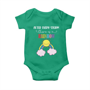 After Every Storm There Is A Rainbow Baby Onesie Sentimental Pregnancy Announcement TS11 Irish Green Print Your Wear