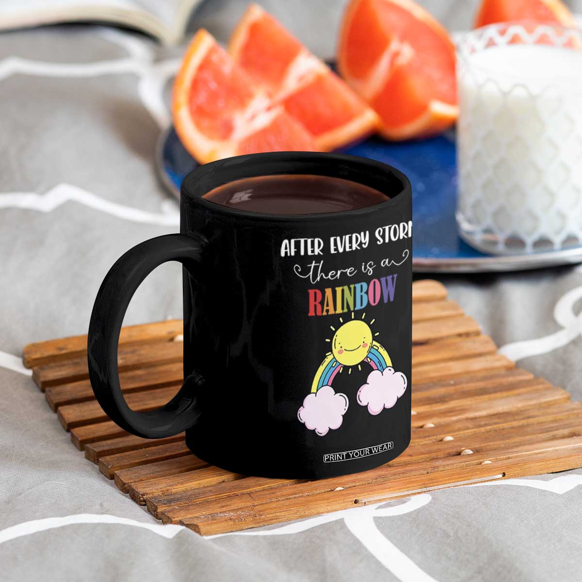 After Every Storm There Is A Rainbow Coffee Mug Sentimental Pregnancy Announcement TS11 Print Your Wear