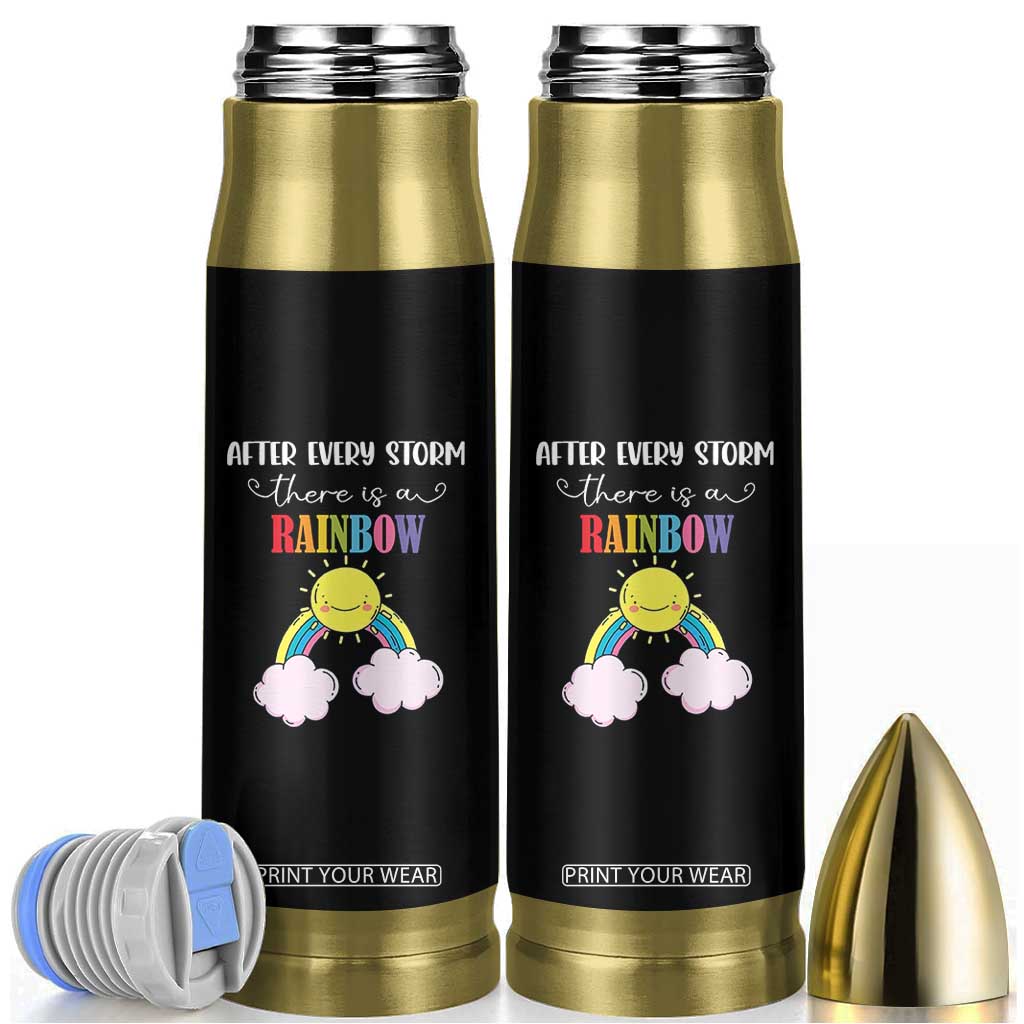 After Every Storm There Is A Rainbow Bullet Tumbler Sentimental Pregnancy Announcement TS11 Black Print Your Wear