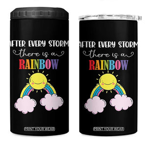 After Every Storm There Is A Rainbow 4 in 1 Can Cooler Tumbler Sentimental Pregnancy Announcement TS11 One Size: 16 oz Black Print Your Wear