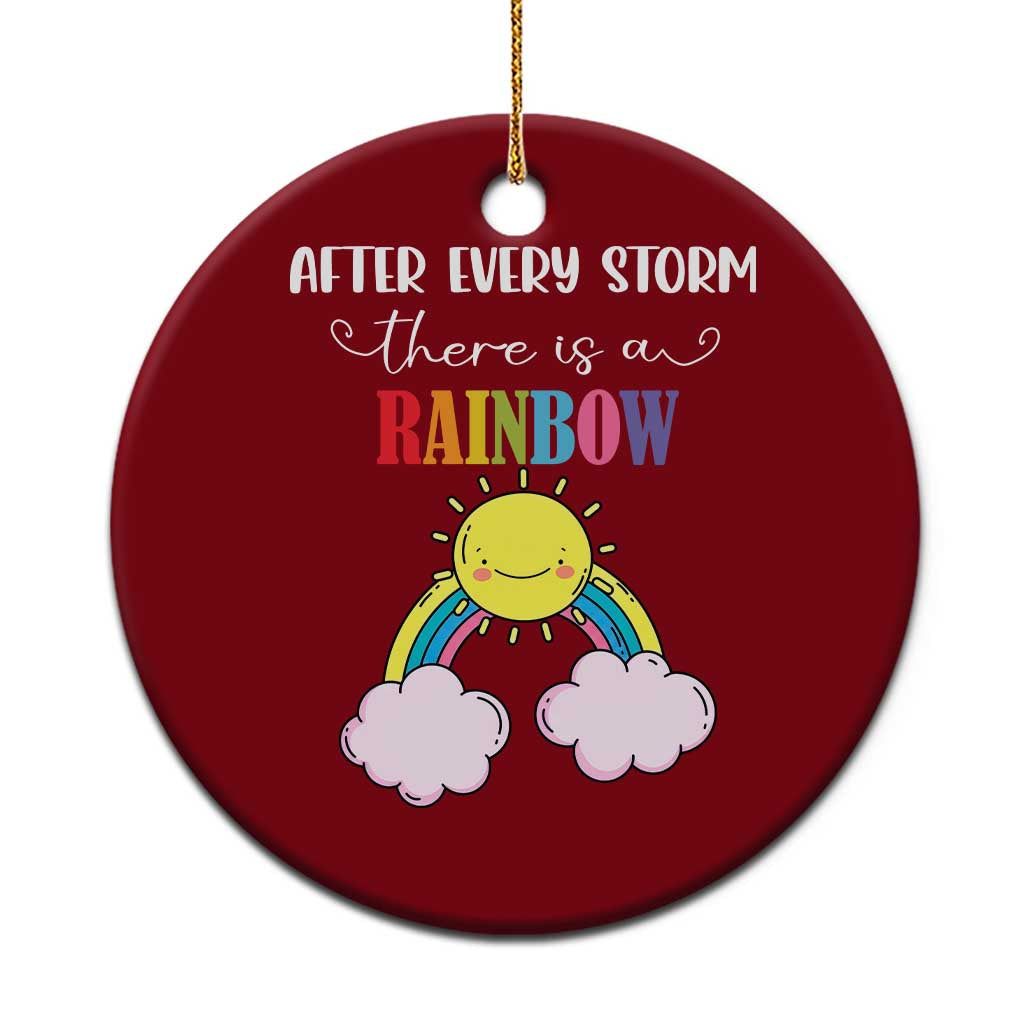 After Every Storm There Is A Rainbow Ceramic Ornament Sentimental Pregnancy Announcement TS11 1pc Red Print Your Wear