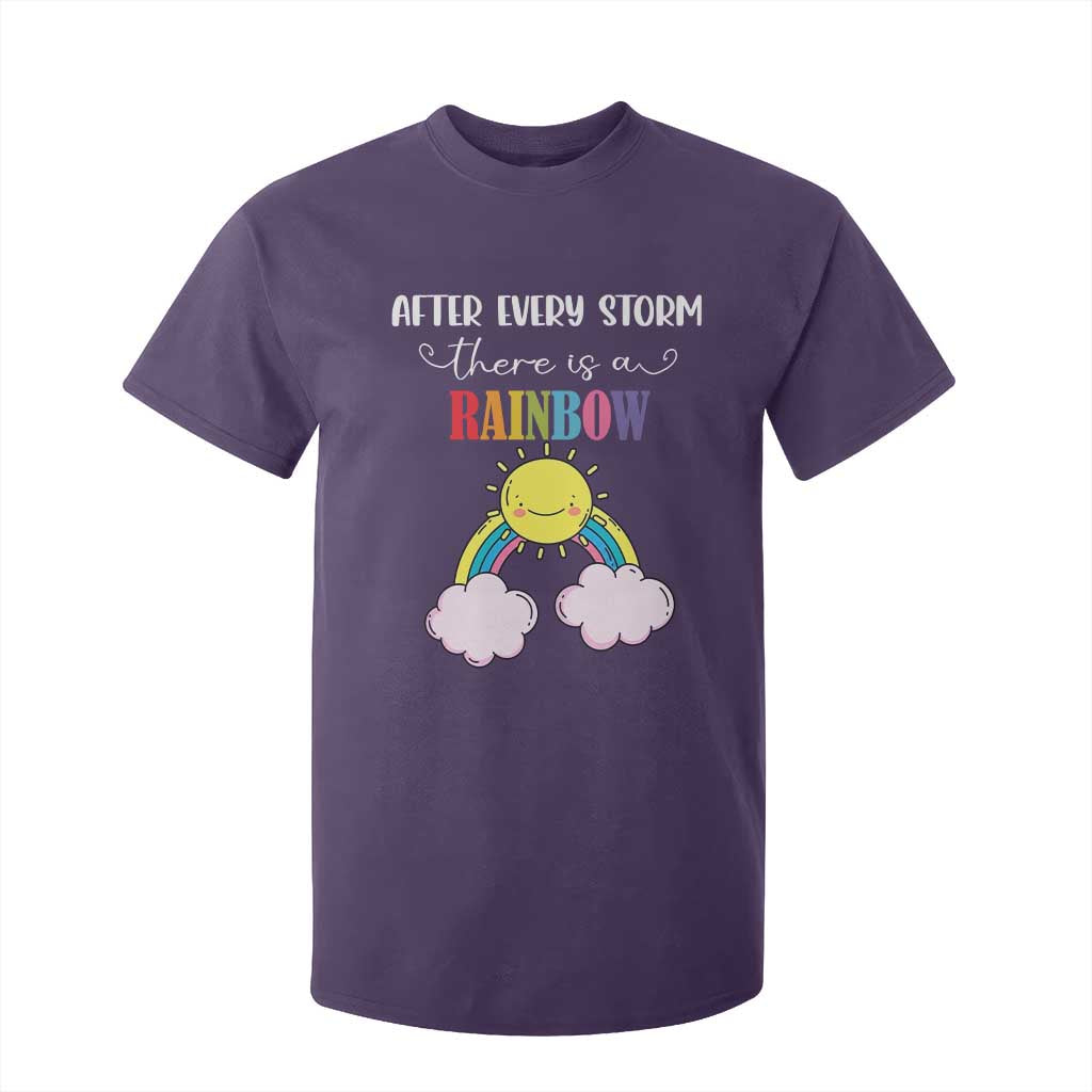 After Every Storm There Is A Rainbow T Shirt For Kid Sentimental Pregnancy Announcement TS11 Purple Print Your Wear