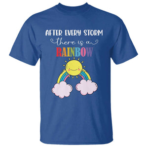 After Every Storm There Is A Rainbow T Shirt Sentimental Pregnancy Announcement TS11 Royal Blue Print Your Wear