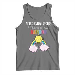 After Every Storm There Is A Rainbow Tank Top Sentimental Pregnancy Announcement TS11 Black Heather Print Your Wear