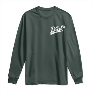 Dad Of Two Long Sleeve Shirt Funny Daddy Squared Promoted for The Second Time TS11 Dark Forest Green Print Your Wear