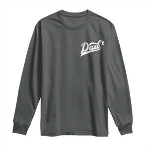 Dad Of Two Long Sleeve Shirt Funny Daddy Squared Promoted for The Second Time TS11 Dark Heather Print Your Wear