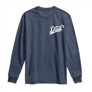 Dad Of Two Long Sleeve Shirt Funny Daddy Squared Promoted for The Second Time TS11 Navy Print Your Wear