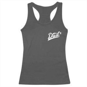 Dad Of Two Racerback Tank Top Funny Daddy Squared Promoted for The Second Time TS11 Dark Heather Print Your Wear
