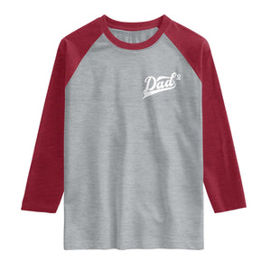 Dad Of Two Raglan Shirt Funny Daddy Squared Promoted for The Second Time TS11 Heather Gray Heather Red Print Your Wear