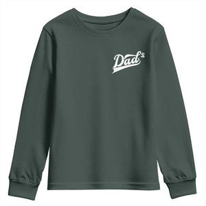 Dad Of Two Youth Sweatshirt Funny Daddy Squared Promoted for The Second Time TS11 Dark Forest Green Print Your Wear