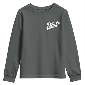 Dad Of Two Youth Sweatshirt Funny Daddy Squared Promoted for The Second Time TS11 Dark Heather Print Your Wear
