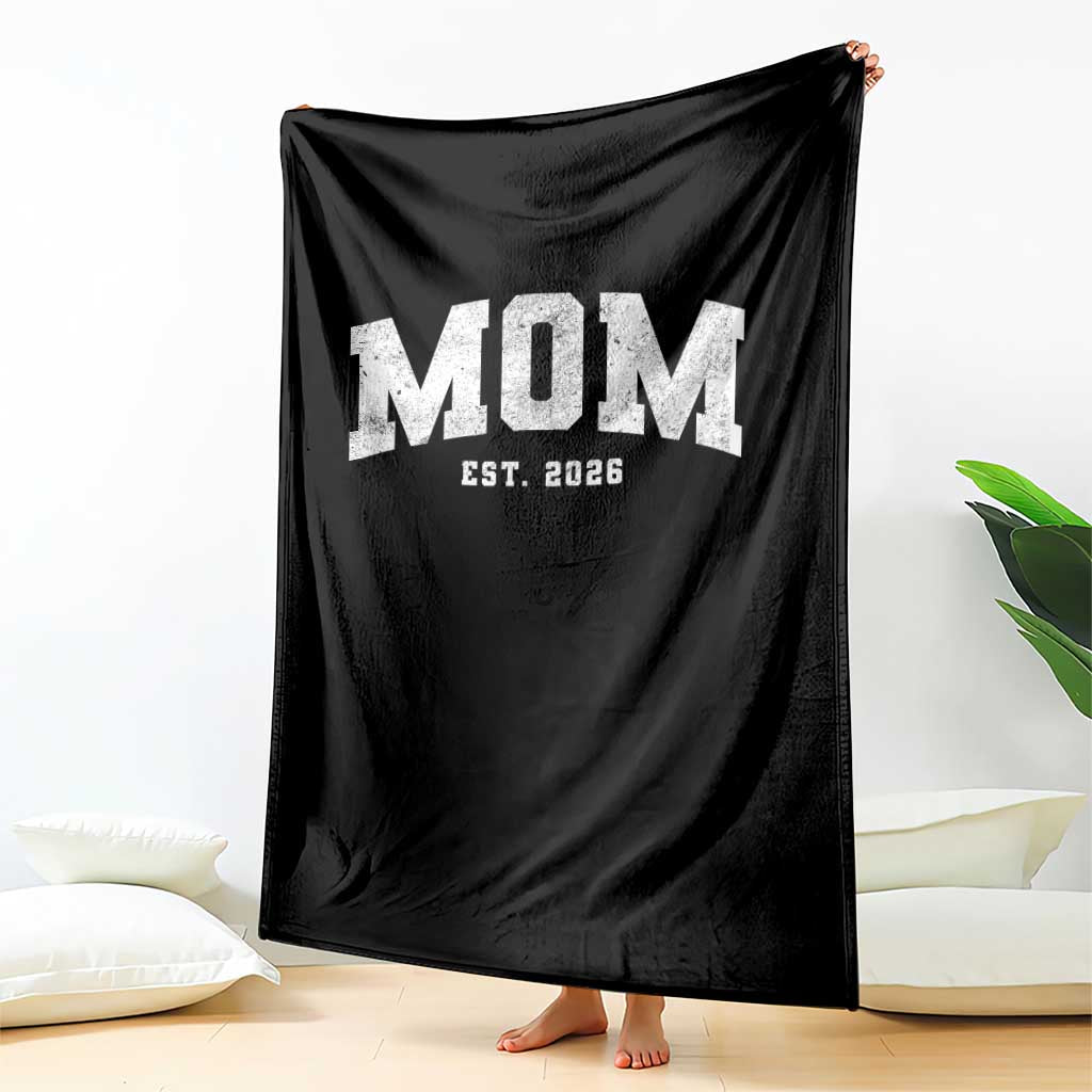 Mom Est 2026 Throw Blanket Promoted To Mommy Mother's Day TS11 Print Your Wear
