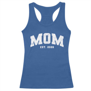 Mom Est 2026 Racerback Tank Top Promoted To Mommy Mother's Day TS11 Royal Blue Print Your Wear