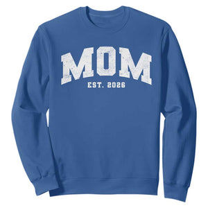 Mom Est 2026 Sweatshirt Promoted To Mommy Mother's Day TS11 Royal Blue Print Your Wear