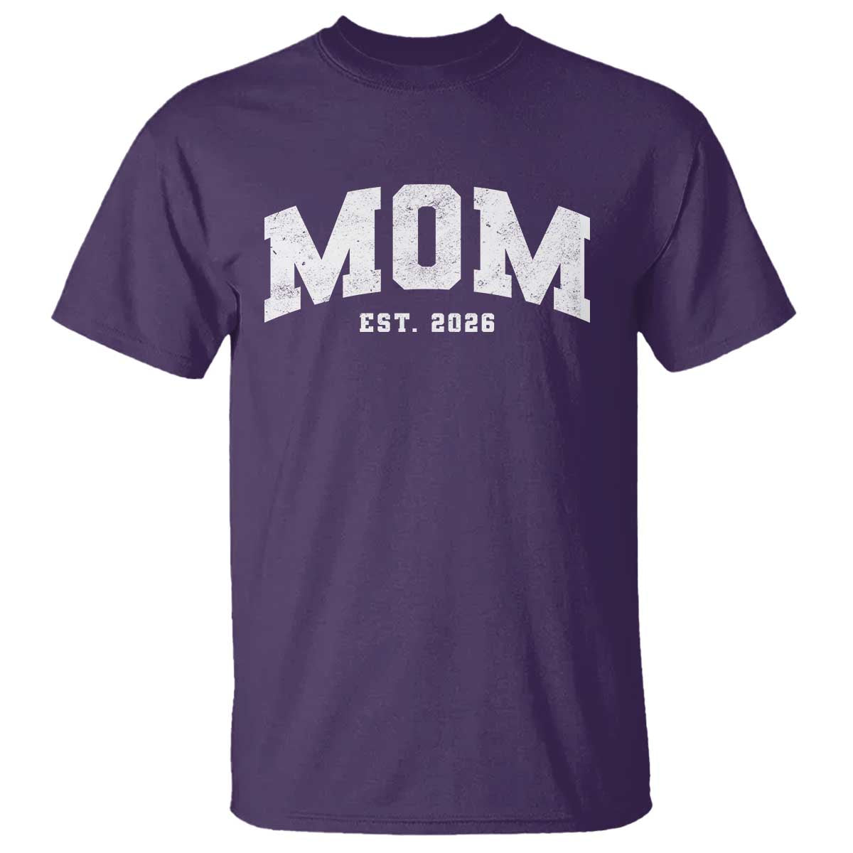 Mom Est 2026 T Shirt Promoted To Mommy Mother's Day TS11 Purple Print Your Wear