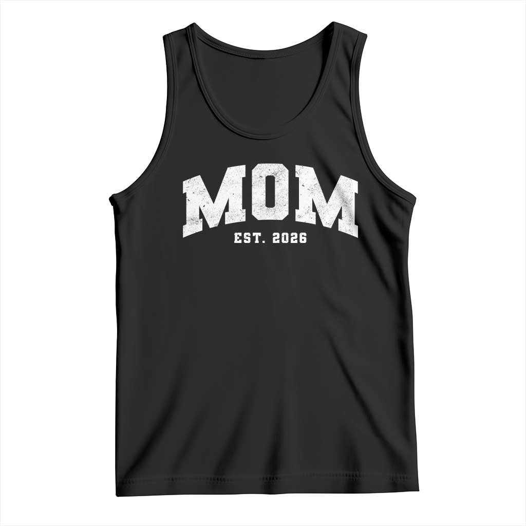Mom Est 2026 Tank Top Promoted To Mommy Mother's Day TS11 Black Print Your Wear