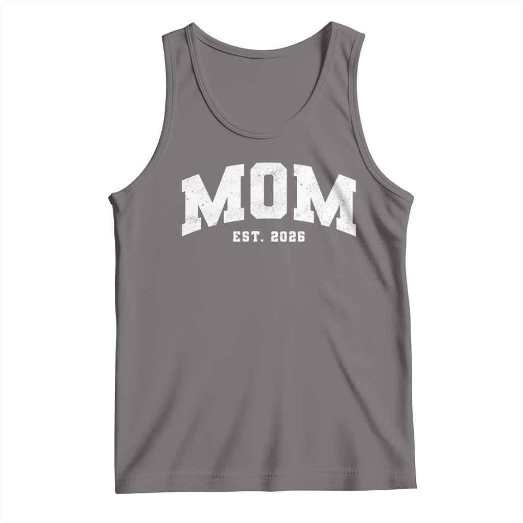 Mom Est 2026 Tank Top Promoted To Mommy Mother's Day TS11 Deep Heather Print Your Wear