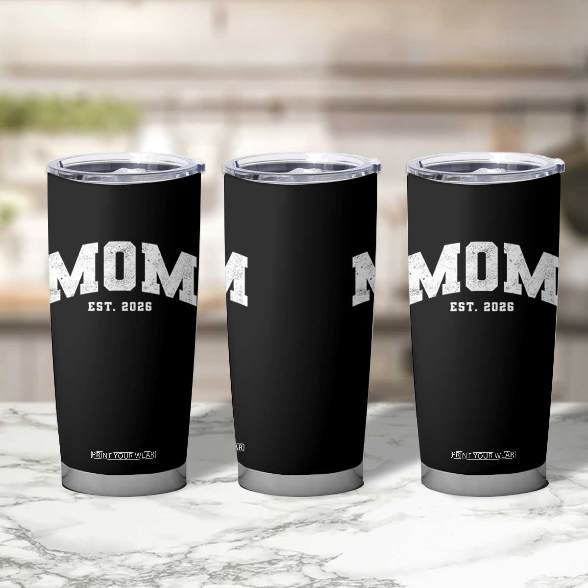 Mom Est 2026 Tumbler Cup Promoted To Mommy Mother's Day TS11 Print Your Wear