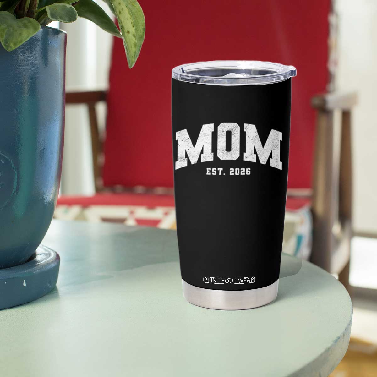 Mom Est 2026 Tumbler Cup Promoted To Mommy Mother's Day TS11 Print Your Wear